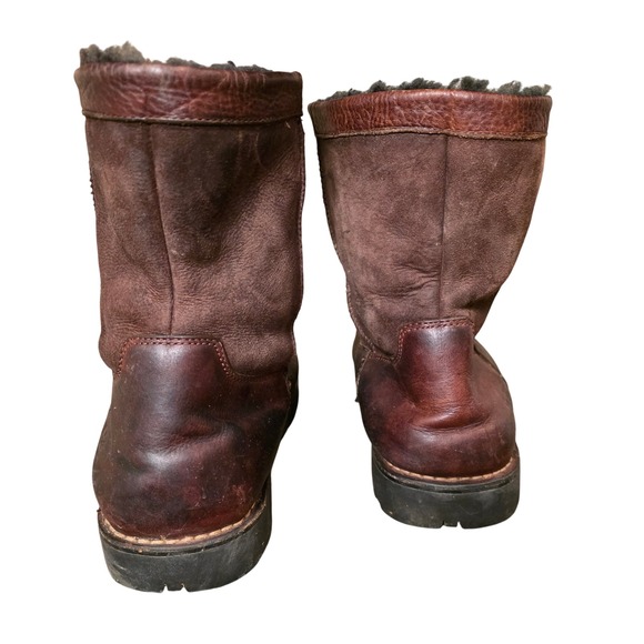 Vintage UGG Australia Men Merrick Brown Leather Suede Shearling Boots 5143 Sz 15